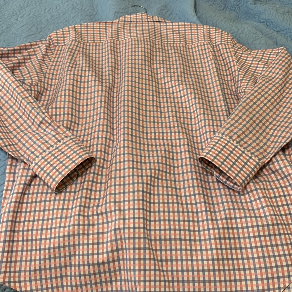 Donated: Banana Republic Plaid Button Dress Shirt sz L 16-16.5 neck, pink,red - Picture 6 of 6